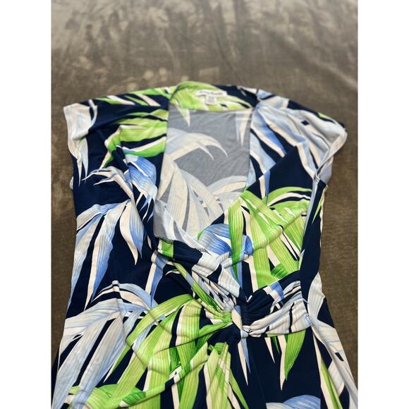 TOMMY BAHAMA women's Faux Wrap Jersey Dress Casual Resort Career Medium - Picture 5 of 8
